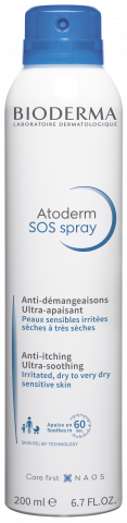 BIODERMA produkta foto, Atoderm SOS spray 200ml, aerosols atopiskai ādai