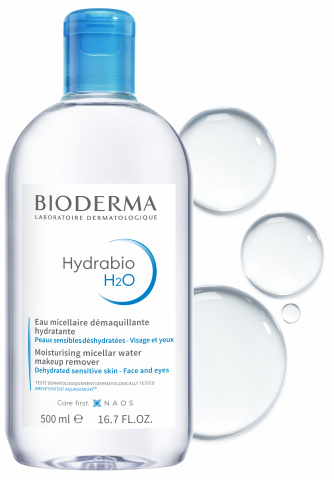 BIODERMA produkta foto, Hydrabio H2O 500ml, micelārais ūdens dehidratētai ādai
