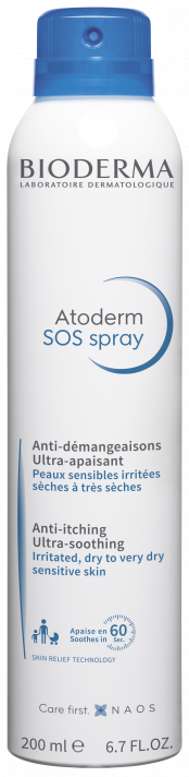 BIODERMA produkta foto, Atoderm SOS spray 200ml, aerosols atopiskai ādai