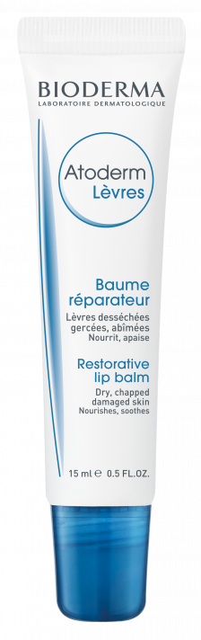 BIODERMA produkta foto, Atoderm Baume levres 15ml, mitrinošs lūpu balzams