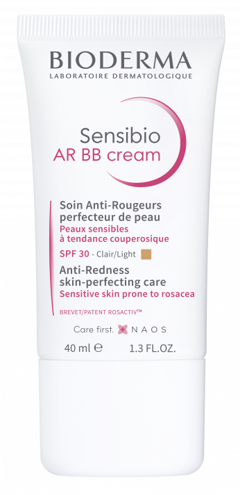 BIODERMA produkta foto, Sensibio AR BB cream 40ml, krēms pret ādas apsārtumu